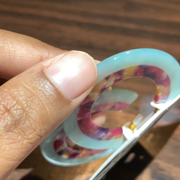 H&M Pretty marble style hoops - Picture 4 of 4